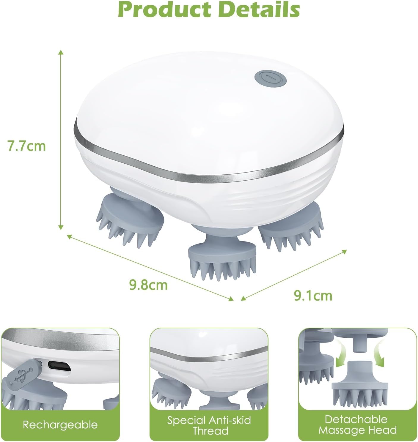 Electric Scalp Massager for Hair Growth & Stress Relief