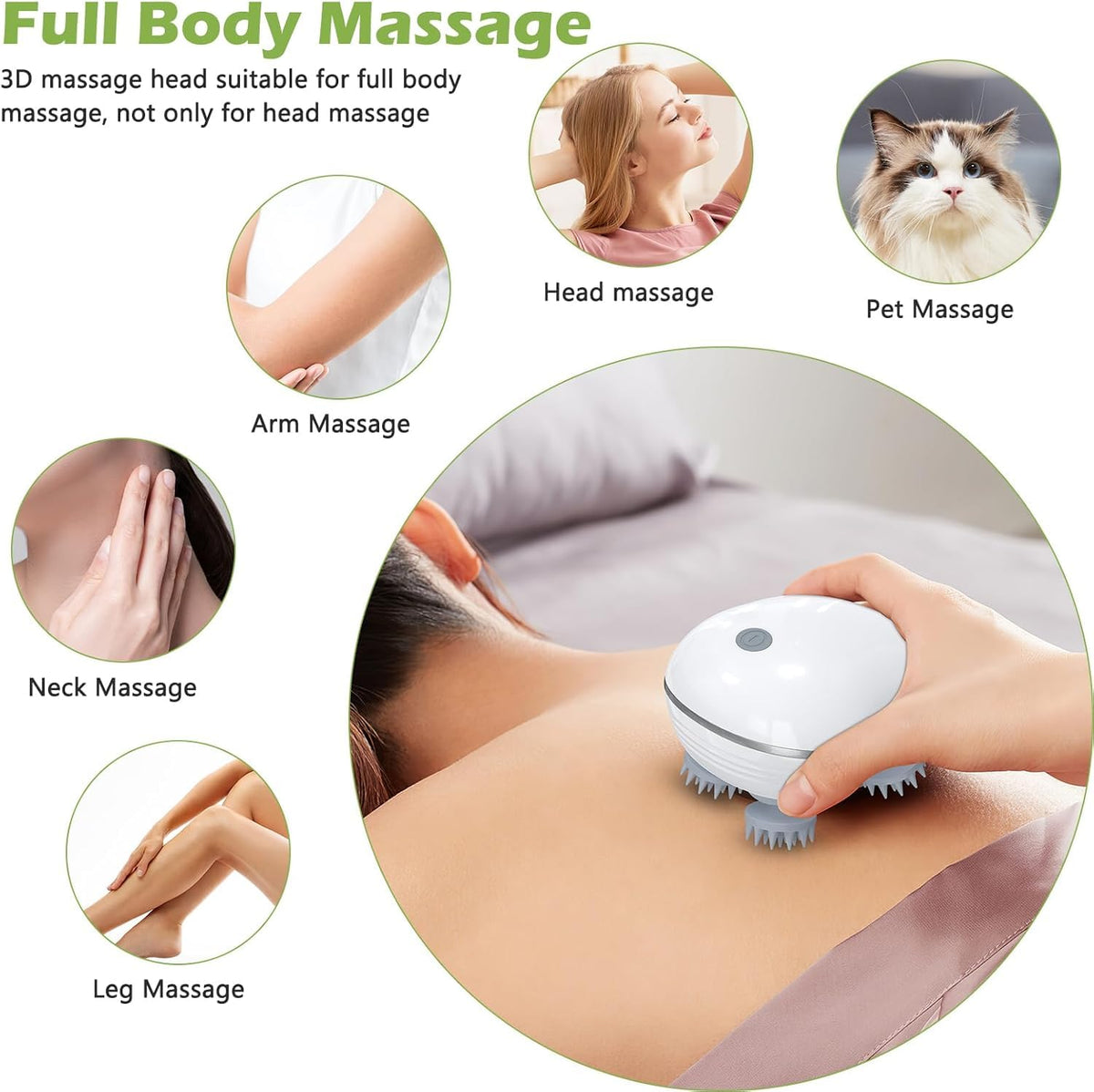 Electric Scalp Massager for Hair Growth & Stress Relief