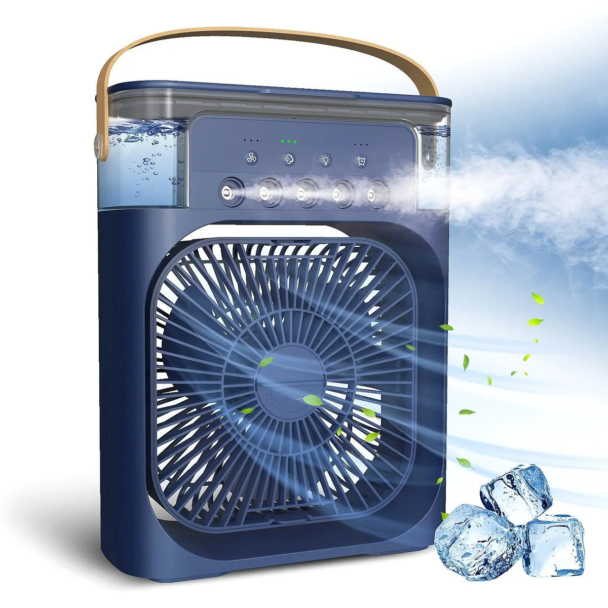 Portable Air Cooler Fan with 7-Color Light – Personal AC Fan