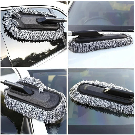 Car Duster Long Retractable Microfiber Wash Brush for Interior Cleaning