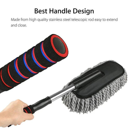 Car Duster Long Retractable Microfiber Wash Brush for Interior Cleaning
